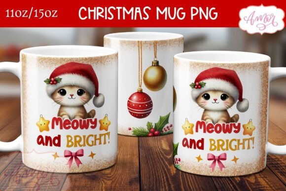 Download Meowy and Bright Mug Wrap PNG - Premium Resources